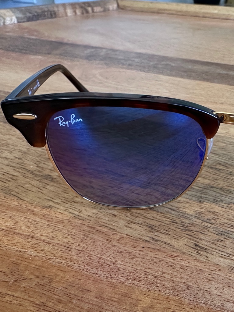 Ray-Ban Blue Clubmaster Sunglasses With Tortoise Frame